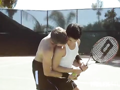 Tennis player seduced for an outdoor sex act