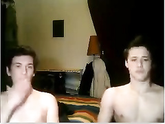 Two young boyfriends got naked at front of webcam