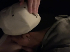 Teen twink wearing baseball cap is doing awesome blowjob to gay boyfriend